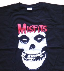 画像1: Misfits／RED LOGO SKULL　ブラック　Mサイズ