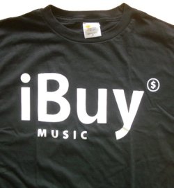 画像1: i Buy Music ブラック　Mサイズ